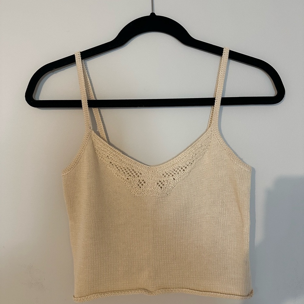 Verge Girl Cream Knit Cami Top